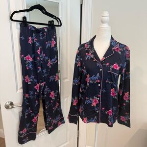 NWT, VS Satin Floral Pajama Set, XS